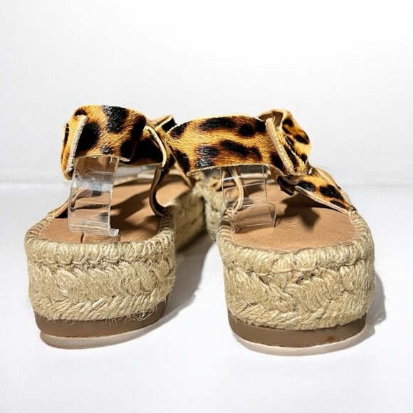 🌻NEW NWOT Madewell The Malia Espadrille Sandal in Leopard Calf Hair Size 9.5 - Picture 7 of 13